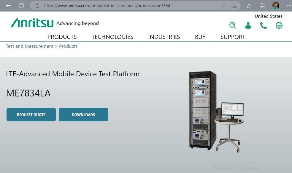 MF6900A ANRITSU FADING SIMULATOR ME7834LA ADV MOBILE DEVICE TEST PLATFORM