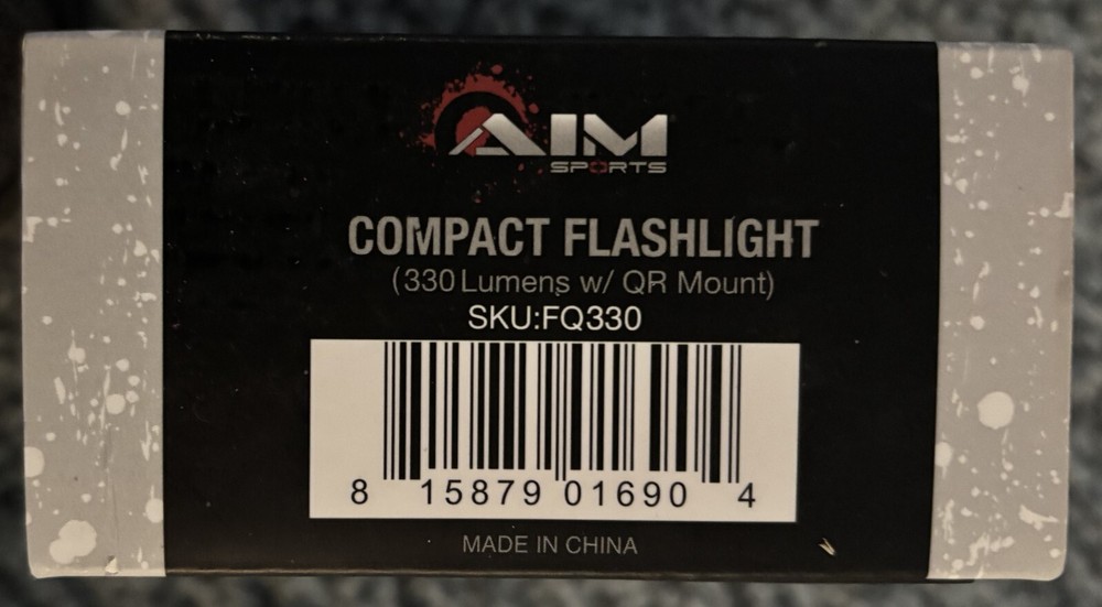 AIM SPORTS LED QUICK RELEASE FLASHLIGHT 330 LUMENS