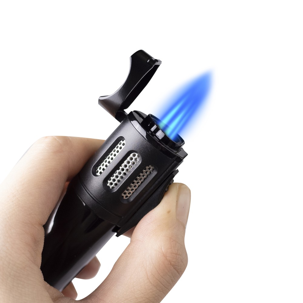 2 Pack Torch Lighter Triple 3 Jet Flame Refillable Butane Windproof Lighter