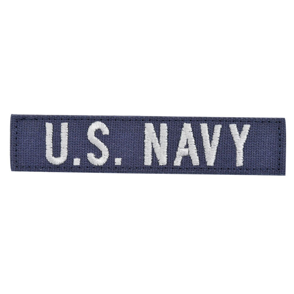 U.S. Navy Blue & Silver Hook and Loop Name Tapes 3 Pack