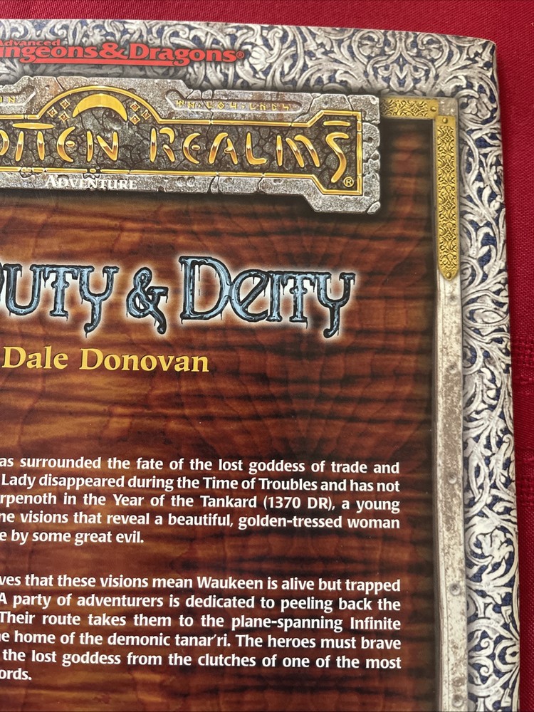 AD&D TSR Adventure Module “For Duty And Deity” 9574
