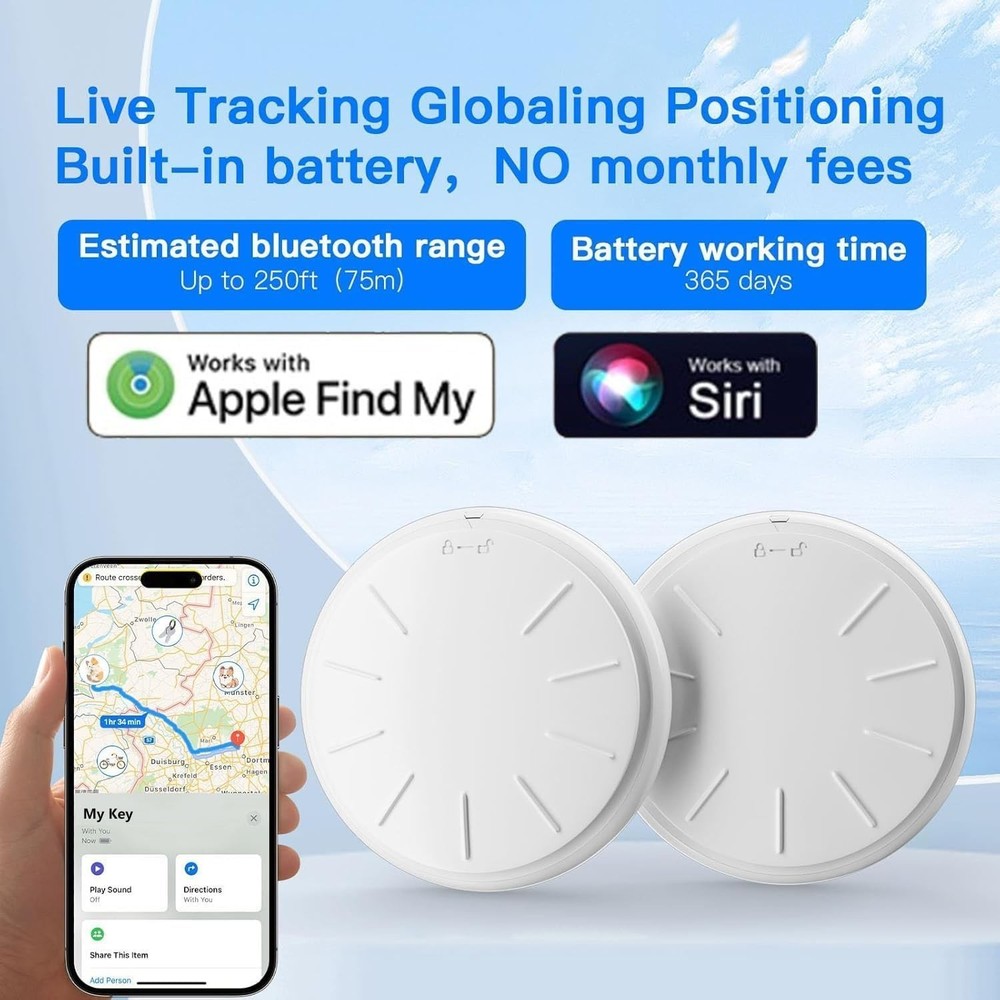 Air Tracker Tags-4 Pack, Item Tracker with Waterproof Case for Your Keys, Wal...