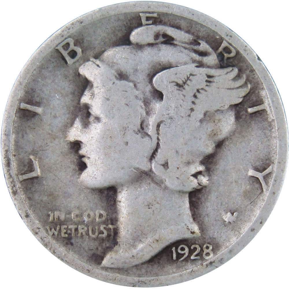 1928 Mercury Dime VG Very Good Silver 10c Coin
