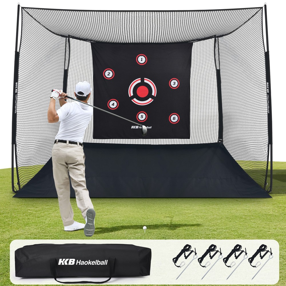 10x8x6ft Heavy Duty Golf Practice Hitting Nets for Backyard with Target Cloth