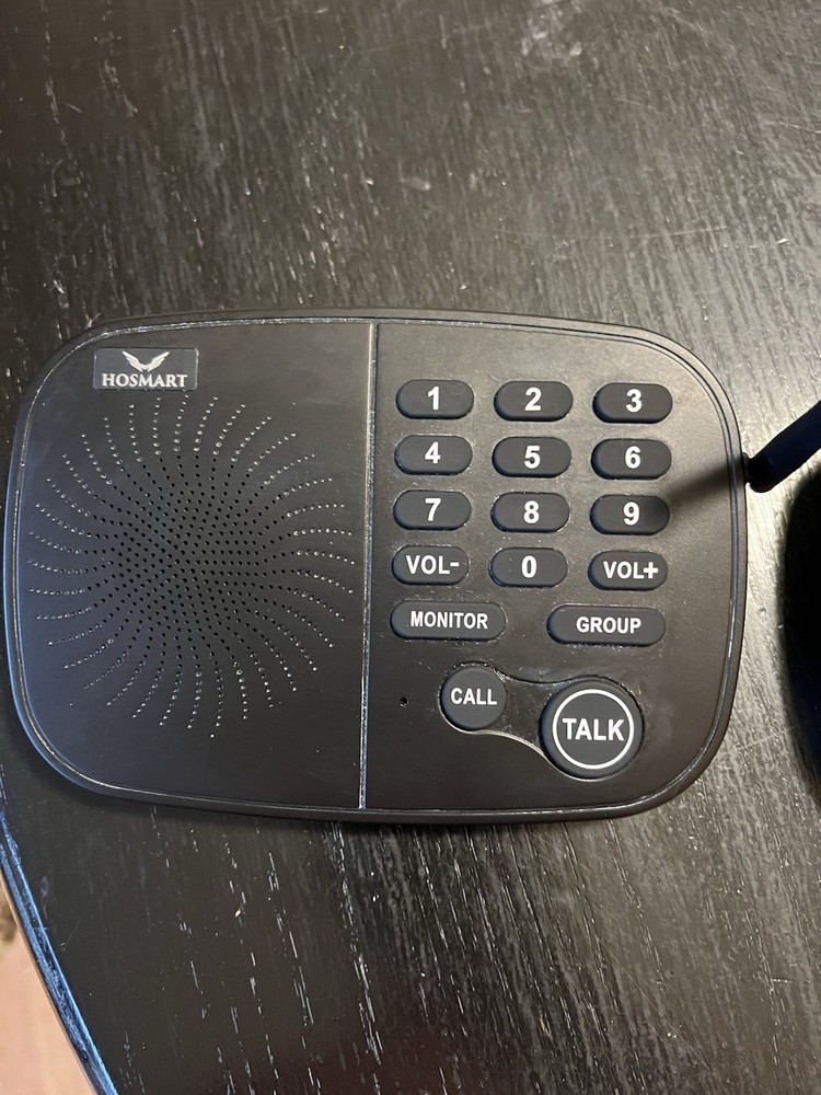Used Hosmart HY810 Black Wireless Intercom System For Business Office