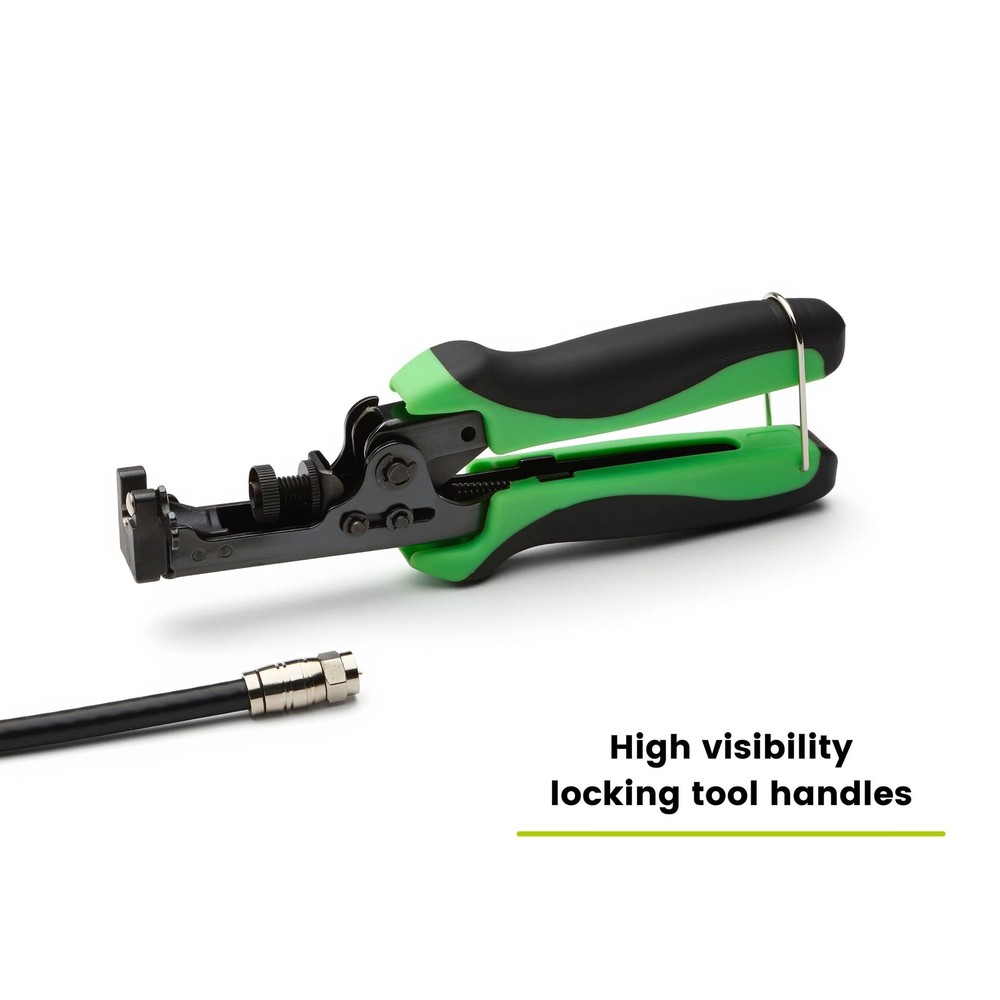 trueCABLE F Connector Compression Tool, Adjustable for RG6, RG 6 Quad Shield,...