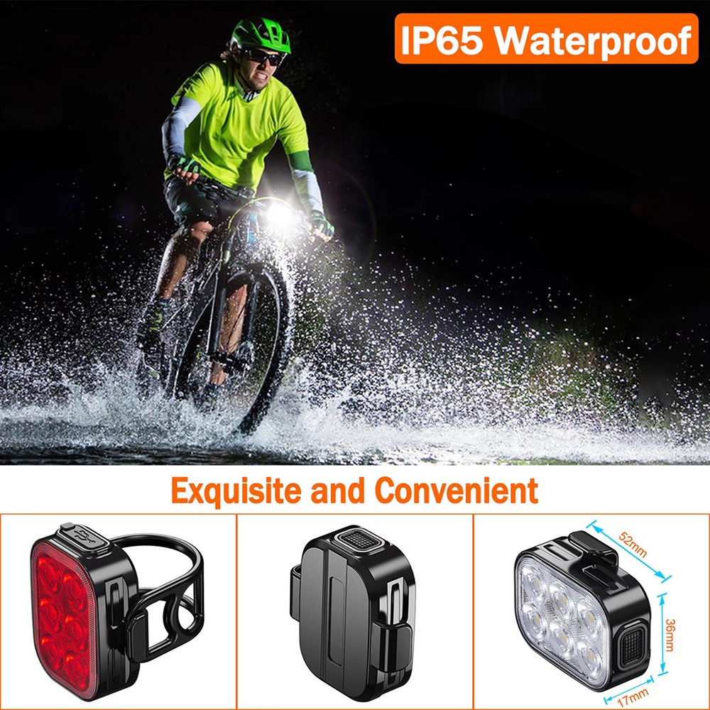 For Car front and rear lights rechargeable bicycle light ultra-thin light