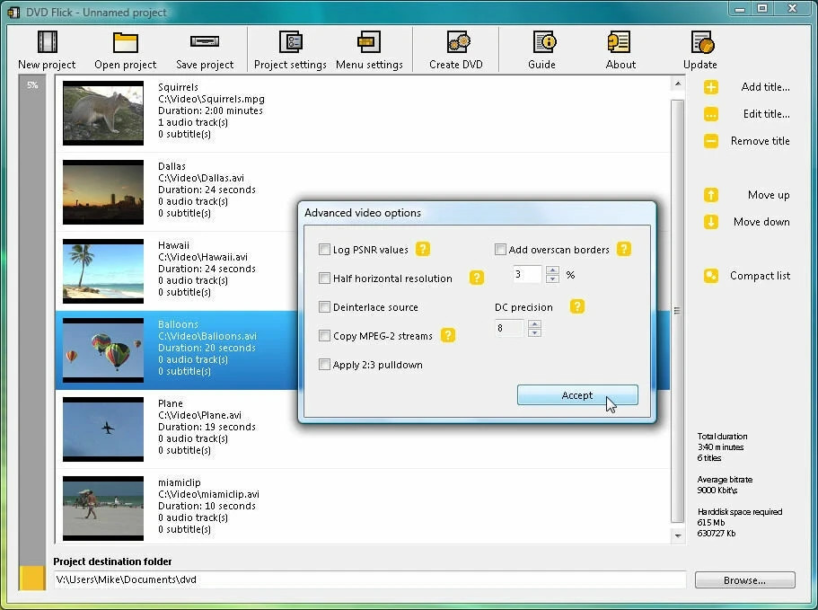 DVD Flick Convert Any Video to DVD - AVI, DIVX, FLV, MOV, WMV for Windows
