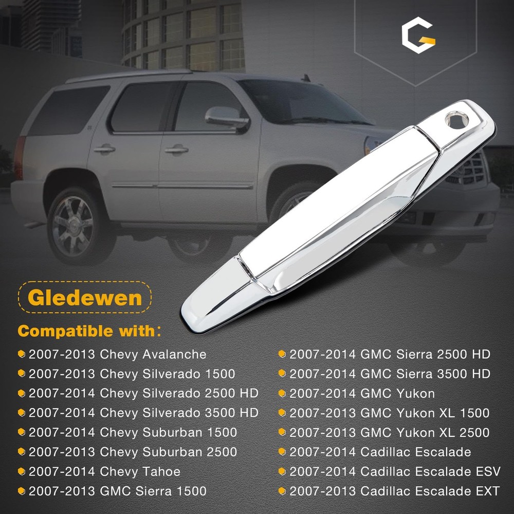 Exterior Chrome Door Handle Front Left Driver Side | front left,