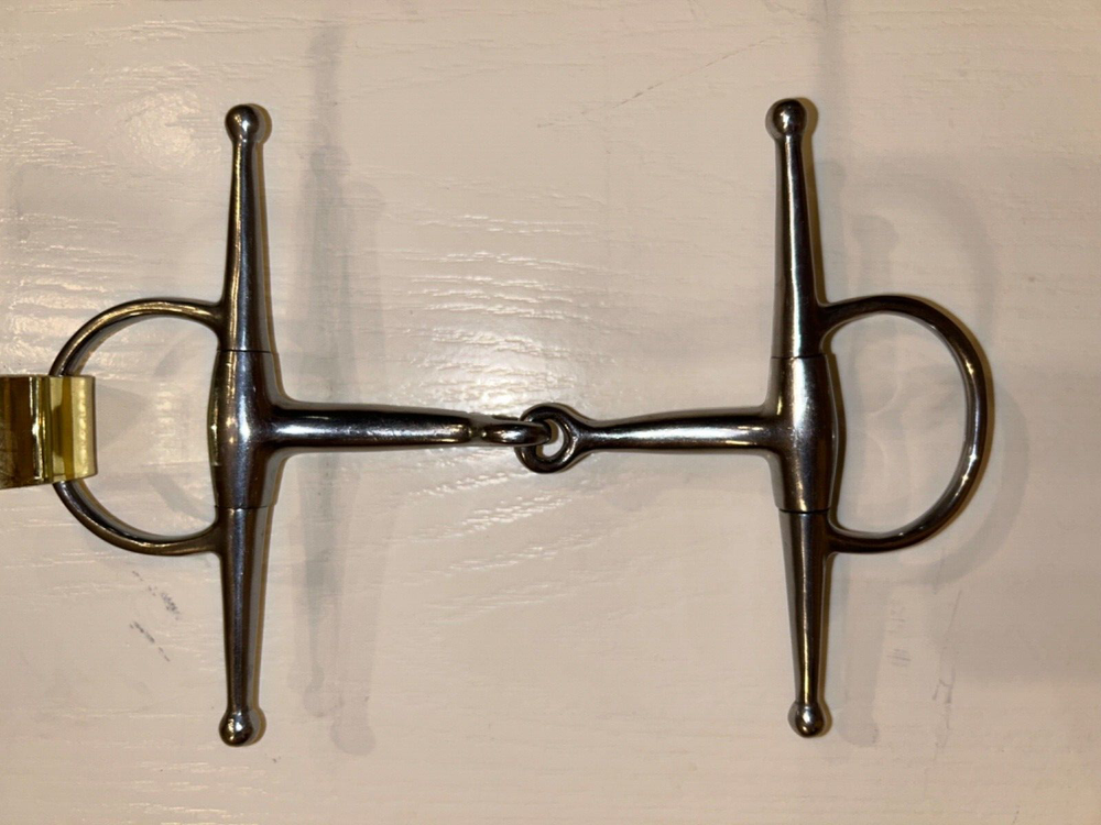 JOINTED FULL CHEEK STAINLESS STEEL SNAFFLE HORSE BIT 6”