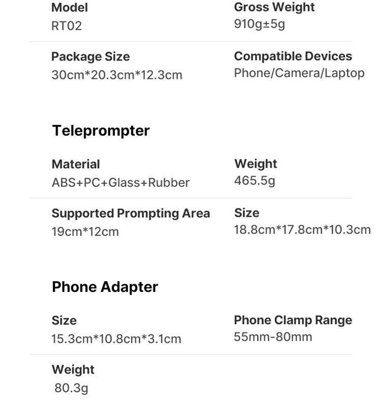 Ulanzi RT02 Portable Video Teleprompter Remote Control for Smartphone Camera