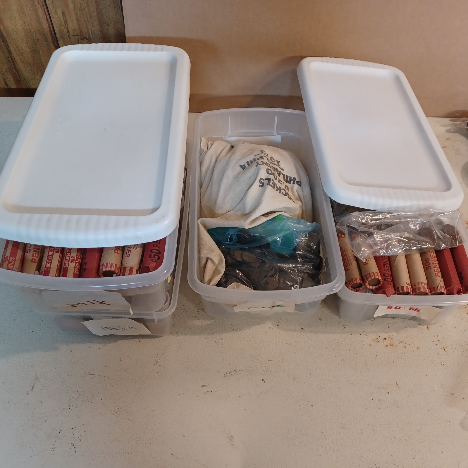 Wheat Cent Roll ranging from 1909-VDB-55PDS-Ol' Fred's Hoard, 60% Pre40-SEE DESC