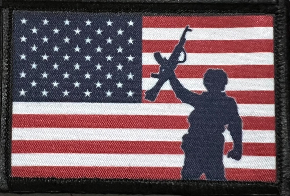 USA Flag Templar Cusader Morale Patch - 2x3 Christian Patch hook and loop