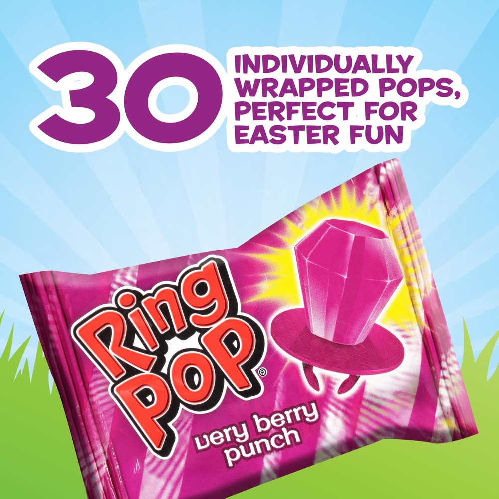 Ring Pop Purple Easter Candy Lollipops, 30Ct Bulk 30 Count,