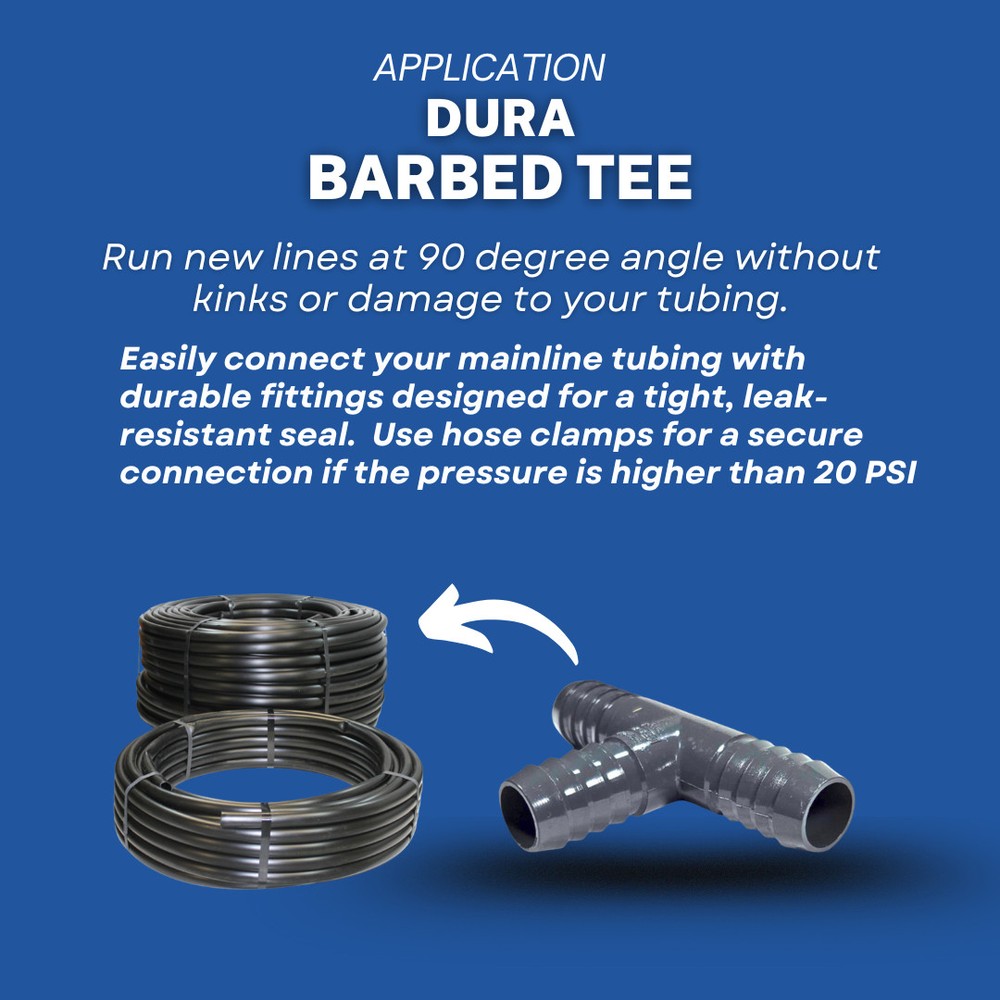 10 Pack Dura Irrigation Barbed Tee 1 1/2"