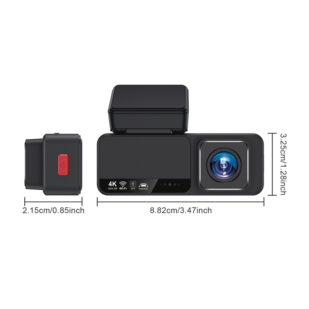 Dash Camera 4K Front Rear Dash Cam Night Vision Built-In WiFi & GPS App control*