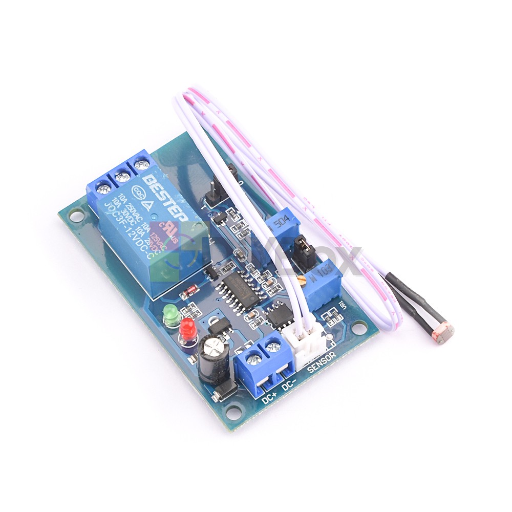 2PCS Photoresistor Relay Module 12V Light Detect Sensor Timmer Light Control New