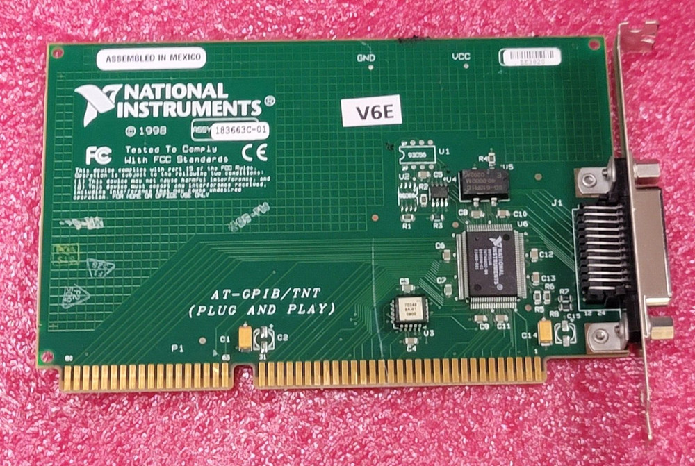 National Instruments AT-GPIB/TNT IEEE-488 ISA Interface Circuit board PCB #V6E