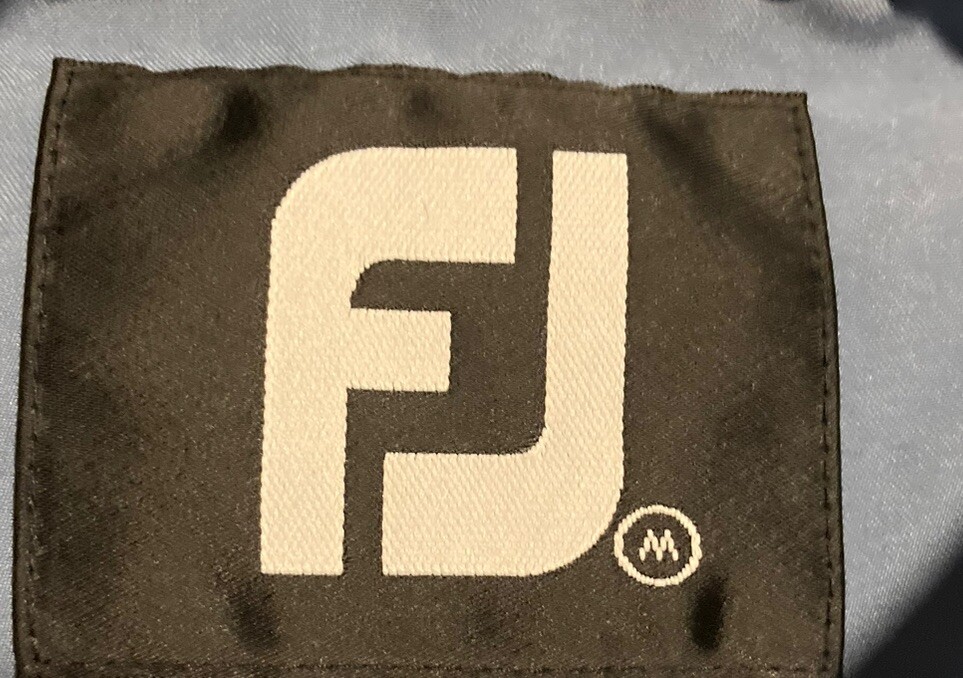 Footjoy FJ Long Sleeve Pullover Windbreaker Golf Blue 1/4 Snap Button Sz Medium
