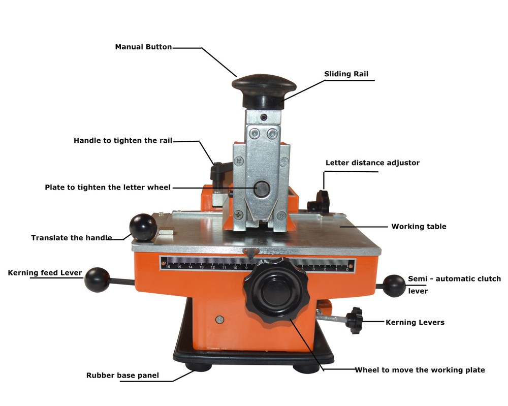Semi-automatic Plate Embossing Machine Metal Marking Machine Sheet Embosser