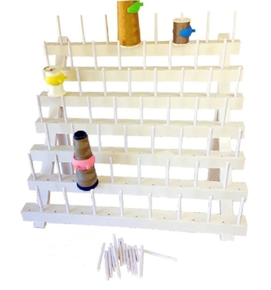 PeavyTailor 70 Spools Thread Holder Thread Rack Thread Organizer White