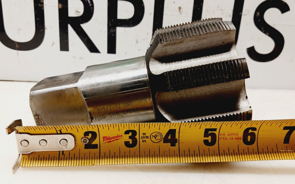 HSS GH8 3-1/2-12 PLUG H.S. SPEC.GRD THREAD TAP CUTTING TOOL