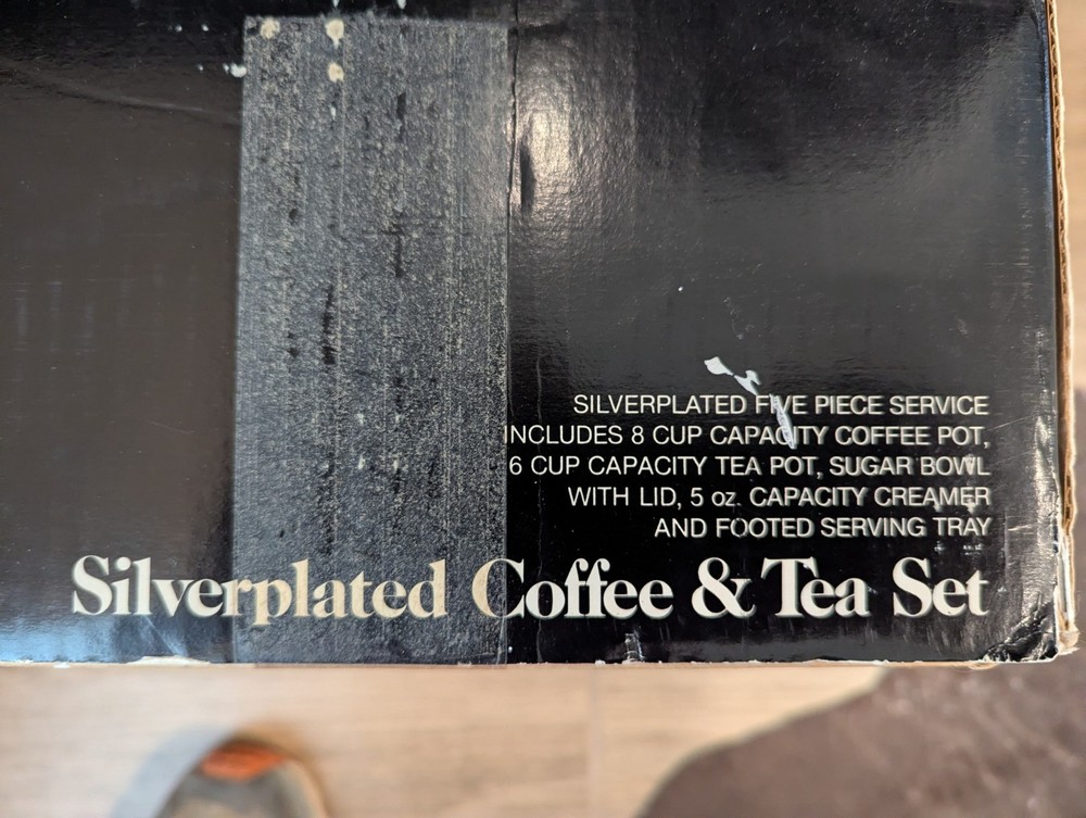 Silverplated coffee and tea set