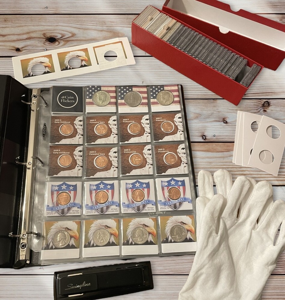 12 Coin Flip Stickers for Half Dollar