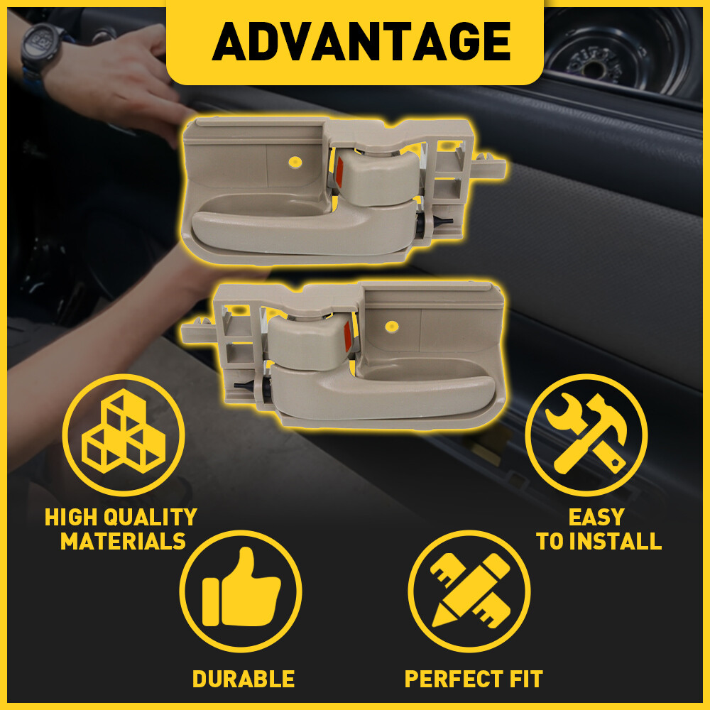 Fits Toyota 2003-2008 Corolla Inside Interior Door Handle Right & Left Set Beige