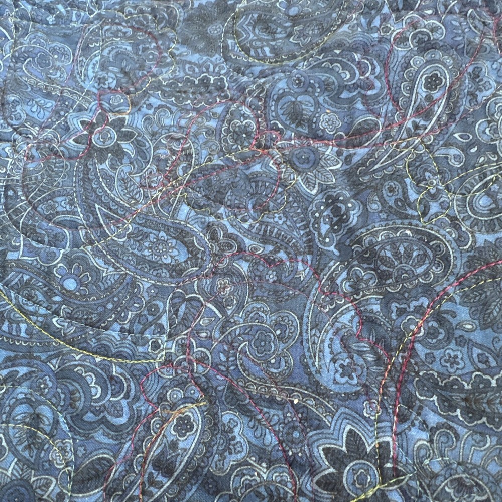 Handmade Batik PatchworkQuilt, 71 x 72 “, Quilt Purples