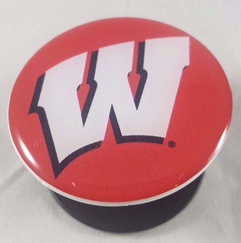Popsockets Replacement Tops 3D Bubble Logos and Stand - Wisconsin