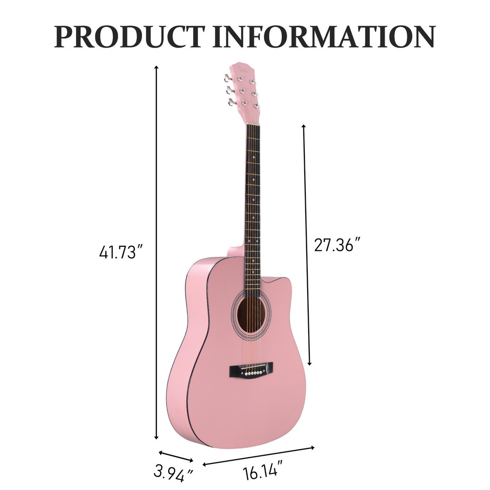 🎸FAST SHIPPING!🎸Acoustic Guitar +Case/Bag +Strap +Tuner +Picks +More +Strings!