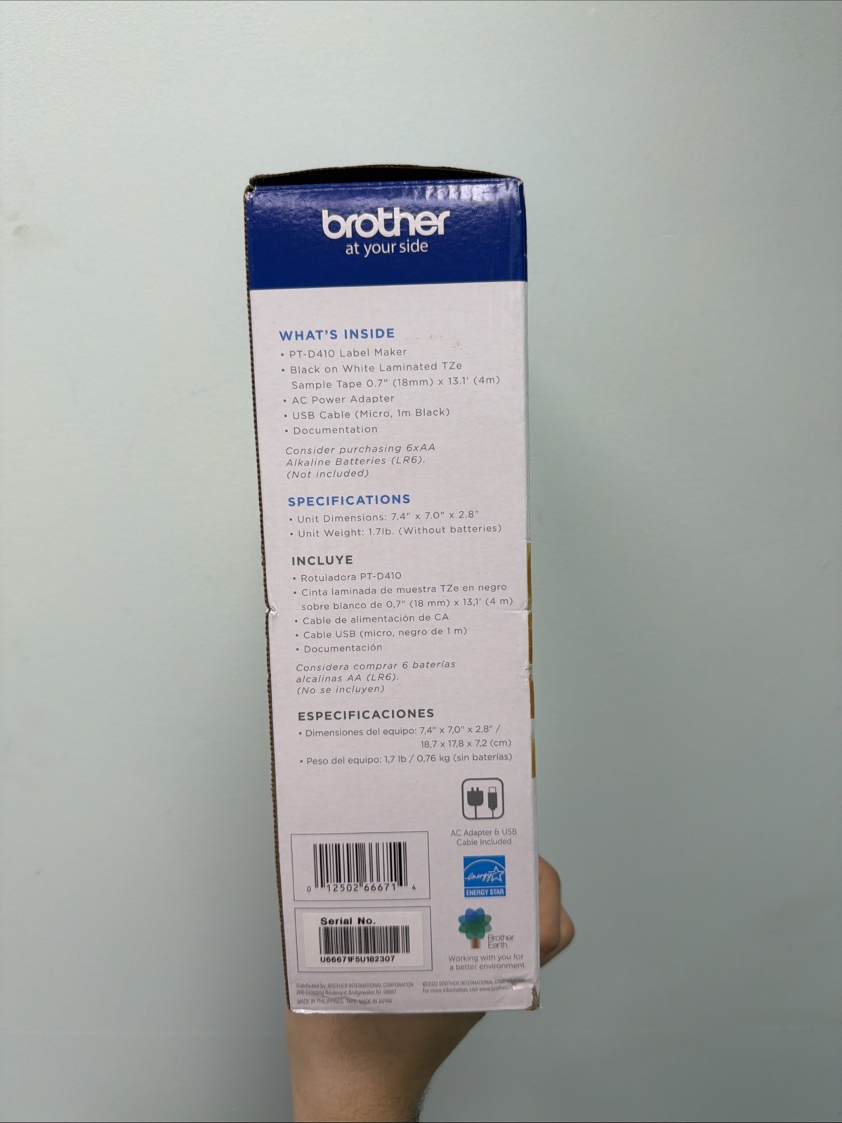 Brother P-touch PT-D410 Label Printer 18mm 3/4 " White NEW Sealed‼️