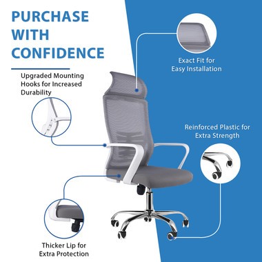 Home Office White Chair Ergonomic Desk Chair Mesh Computer Chair Lumbar Support