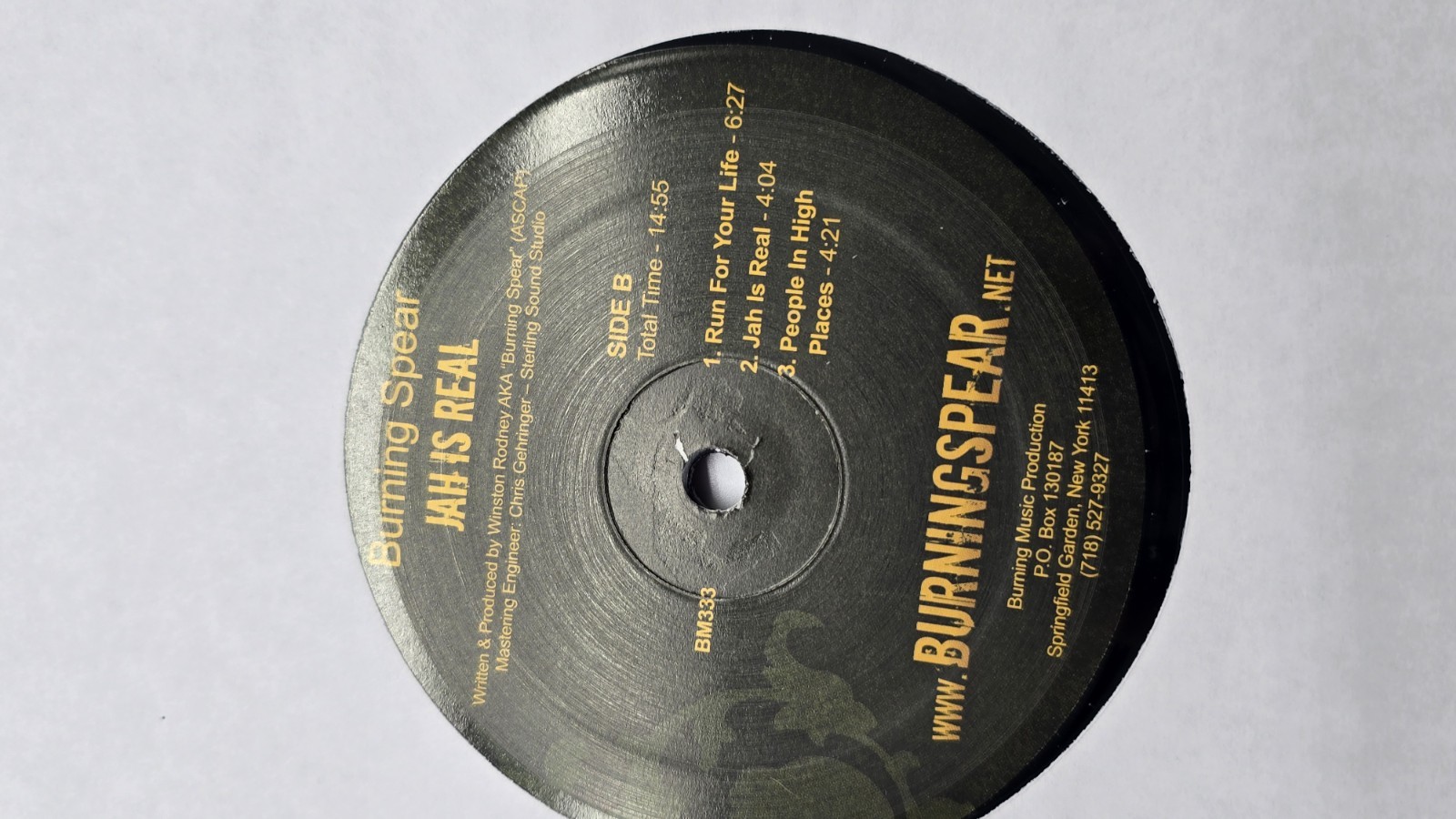 Burning Spear Jah Is Real Signed/Autographed Vinyl 2LP 2025