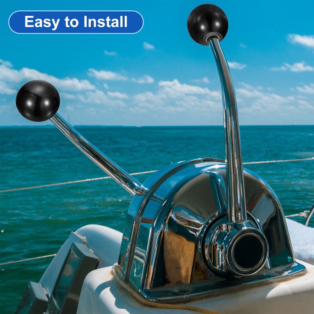 M8 Copper Thread 40mm Dia Threaded Ball Knobs for Machine Handle, Black