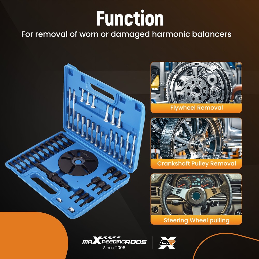 Harmonic Balancer Puller / Installer Kit Engine Tool Steel Universal set