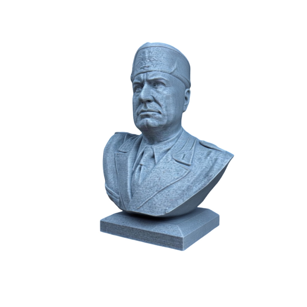 Benito Mussolini bust sculpture statue bookshelf