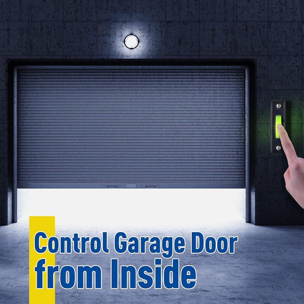 Lighted Doorbell Button Plastic Wall Mount 2 Pack with LED for Garage Opener