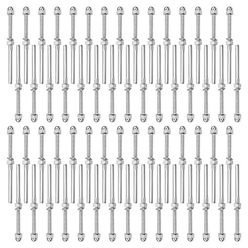 Cable Deck Railing Swage Threaded Terminal End Fitting for 1/8" Cable Wood Metal