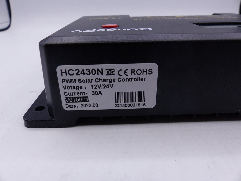 BOUGERV HC2430N 30A PWM NEGATIVE GROUND SOLAR CHARGE CONTROLLER