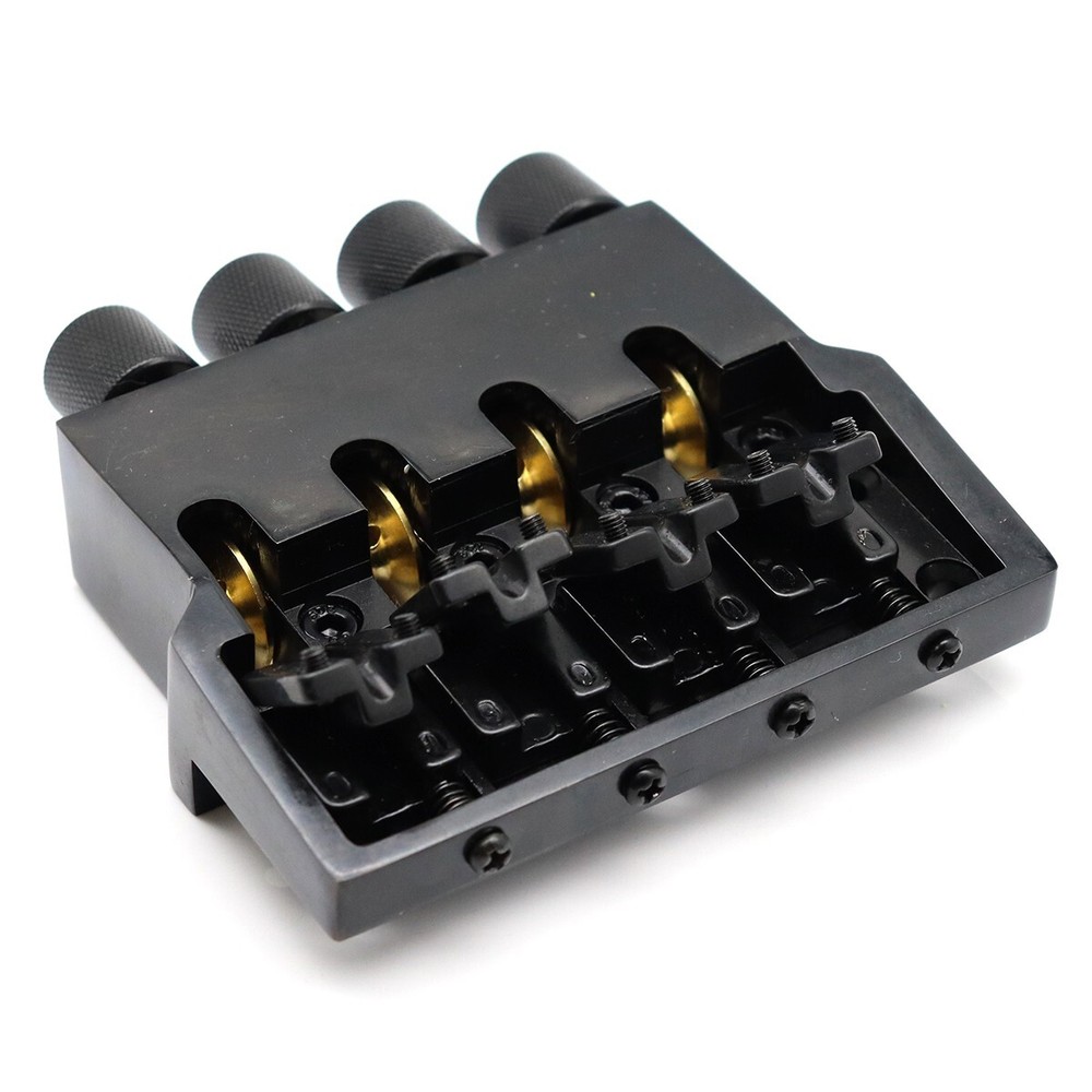 Headless 4 Strings Electric Bass Bridge Roller Tailpiece Fixed Hardtail Bridge
