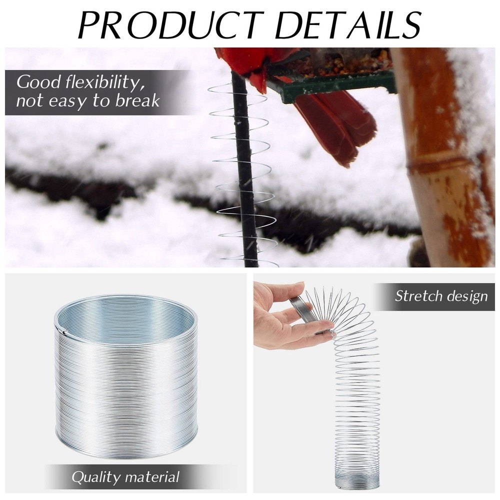 3 Pieces Squirrel Baffle Metal Spring Device Barrier Silver