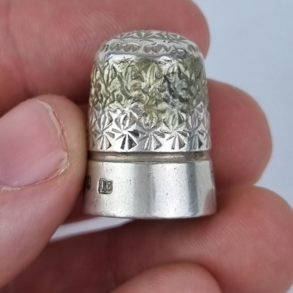 Antique Solid Silver Thimble Birmingham 1928 Henry Griffith & Sons