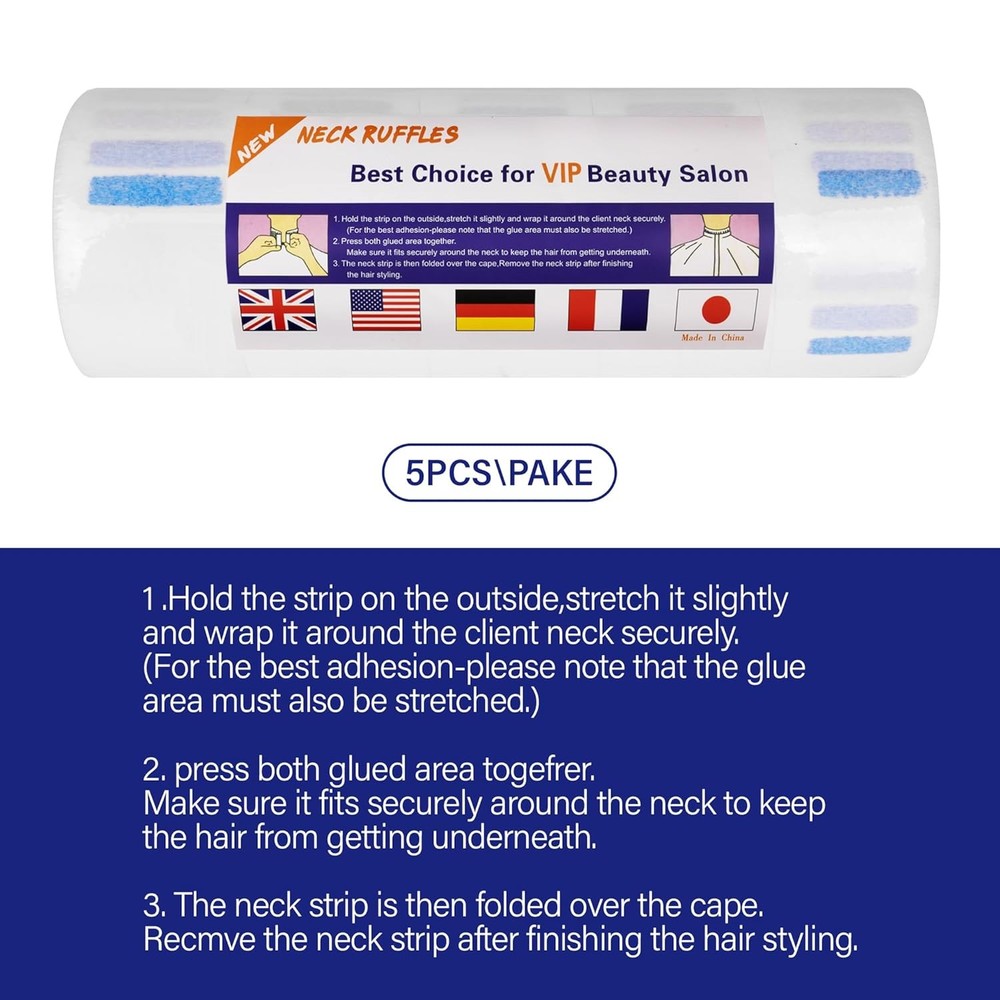 Barber Neck Paper 5 Rolls 500 Strips Disposable