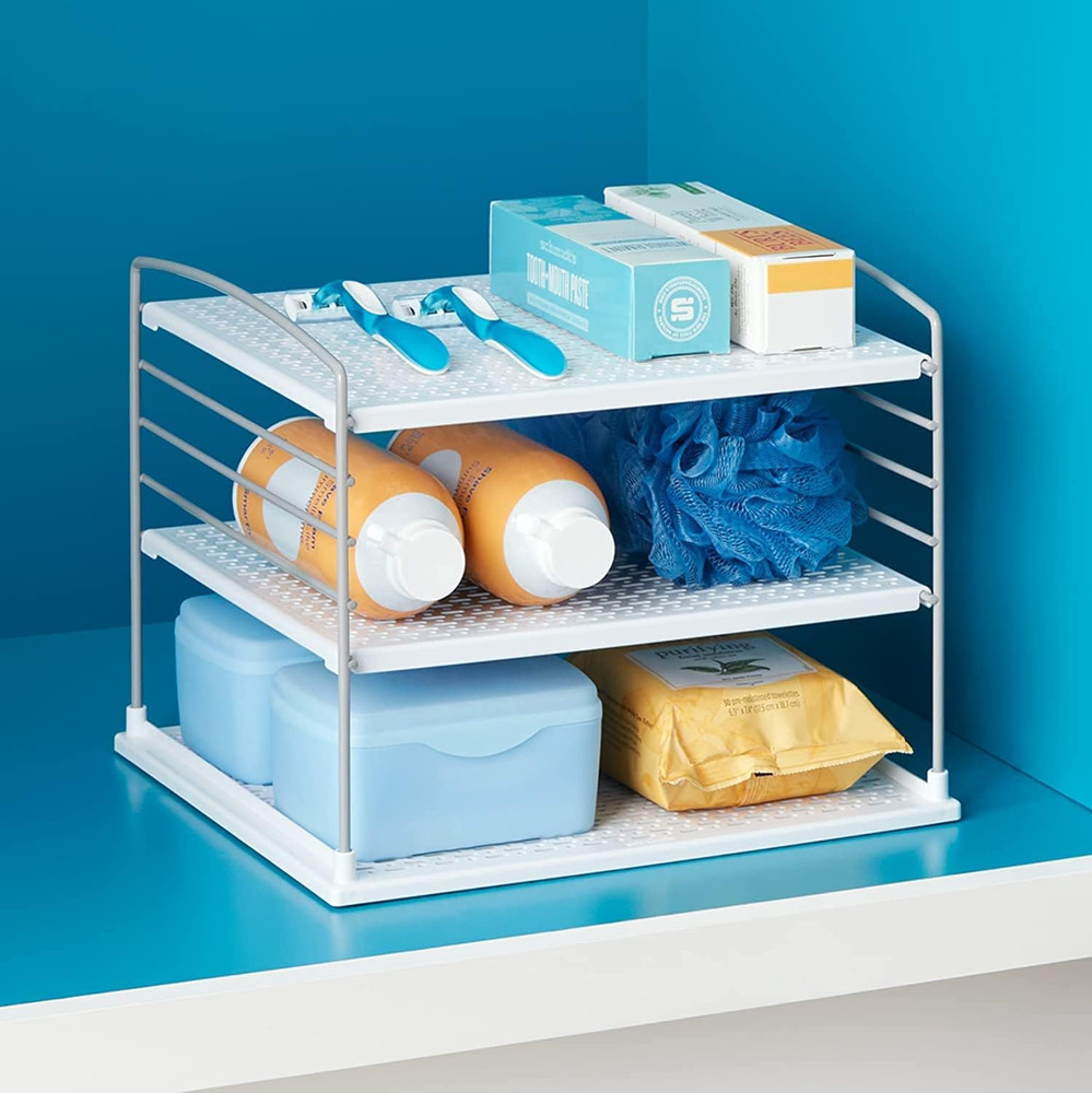 Upspace Cabinet Box Organizer, Adjustable Kitchen and Pantry Shelf for Plastic W