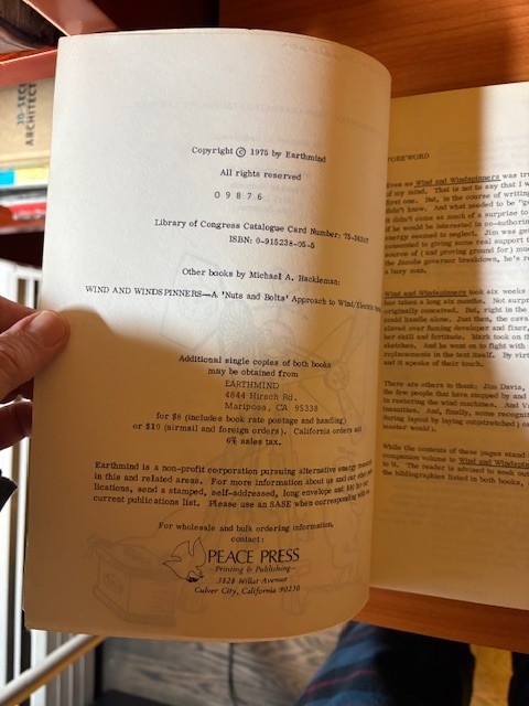 LOT of 2 WIND FARM Michael Hackleman classics *Homebuilt* *Windspinners* 1st/VG