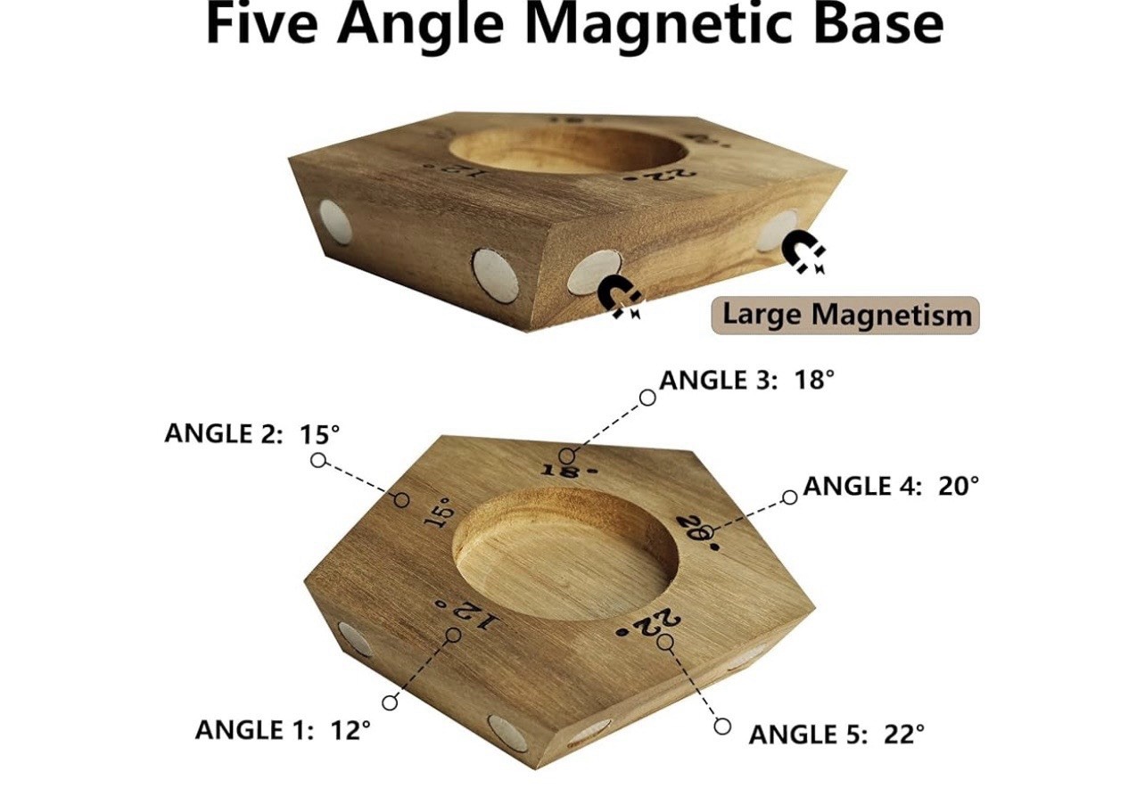 Acacia Rolling Knife Sharpener 4 Diamond 2 Corundum discs 5 Magnetic Angles