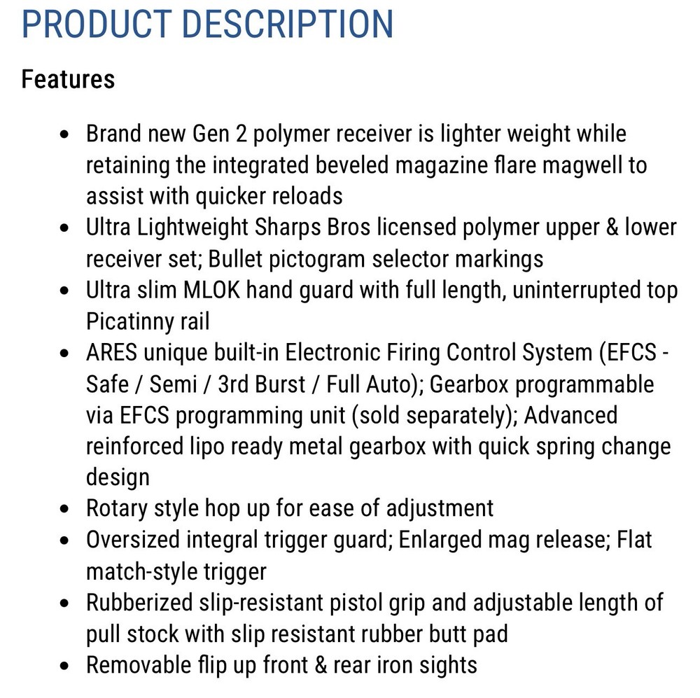 EMG Helios / Sharp Bros “overthrow” 10” SBR/ Go Airsoft Package