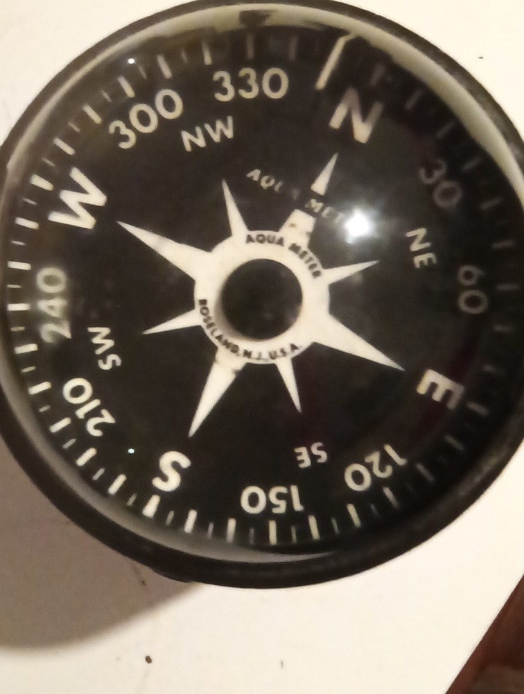 Vintage Aqua Meter Nautical Compass